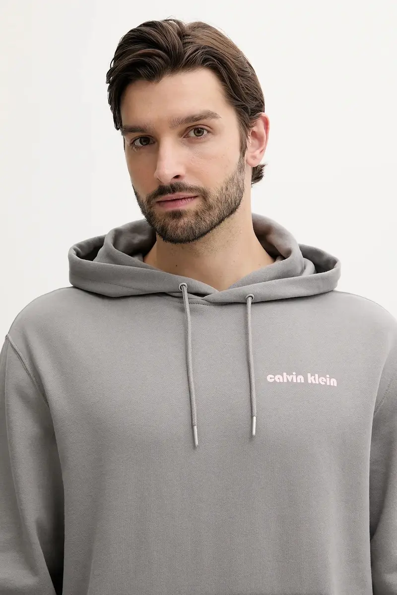 felpa uomo colore grigio con cappuccio LV04RC293G miniatura 3