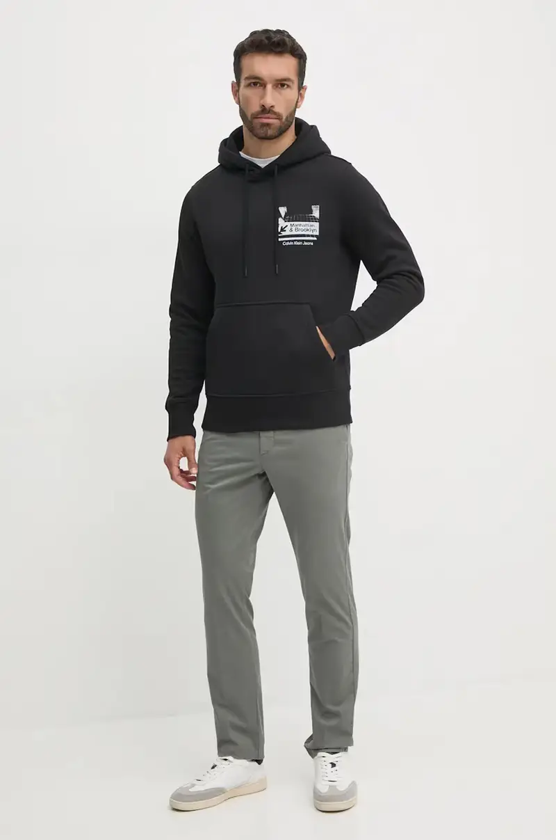 felpa uomo colore nero con cappuccio J30J326880 miniatura 2