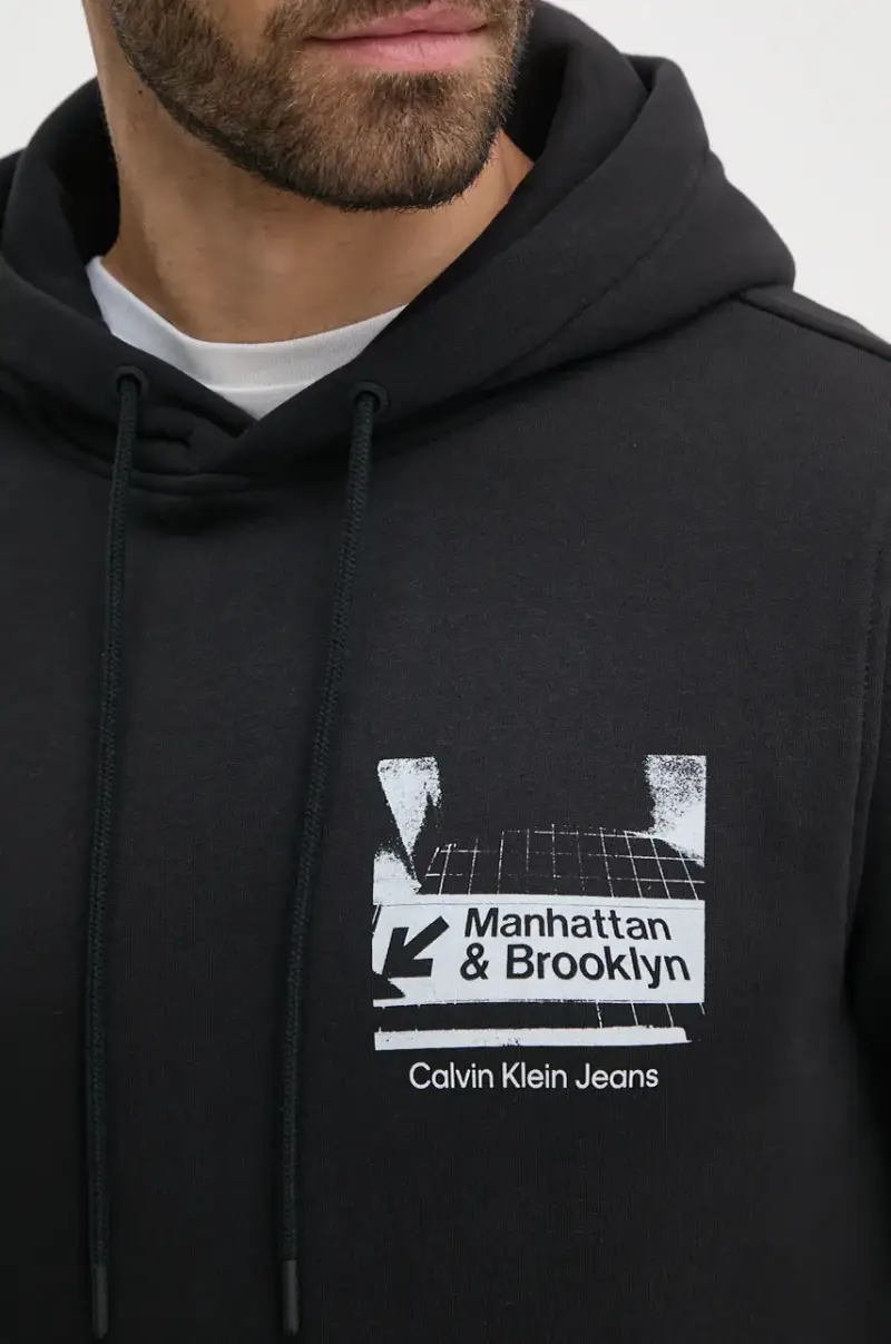 felpa uomo colore nero con cappuccio J30J326880 miniatura 5