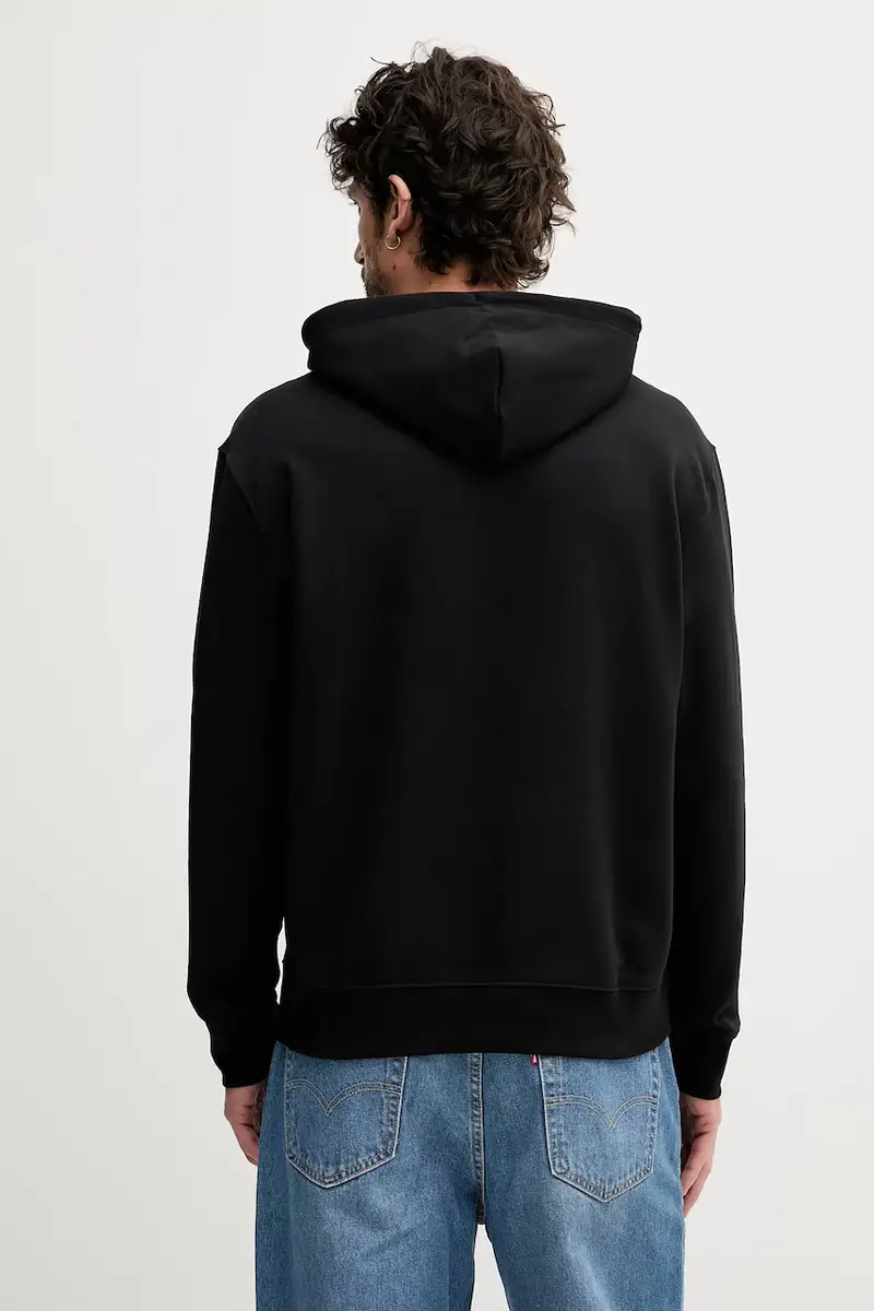 felpa uomo colore nero con cappuccio LV04RC274G miniatura 2