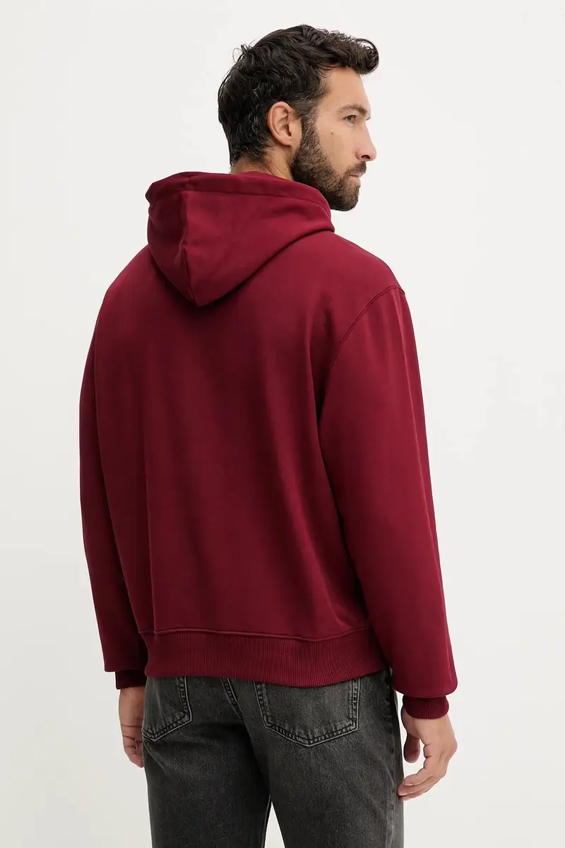 felpa uomo colore nero con cappuccio LV04RC274G Granata miniatura 3