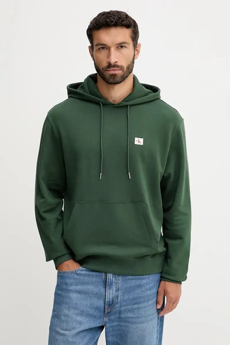 felpa uomo colore nero con cappuccio LV04RC274G Verde
