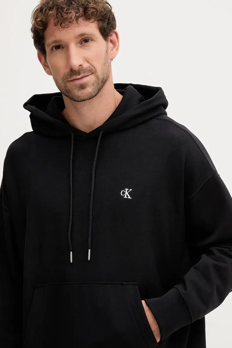 felpa uomo colore nero con cappuccio LV04RC278G miniatura 3