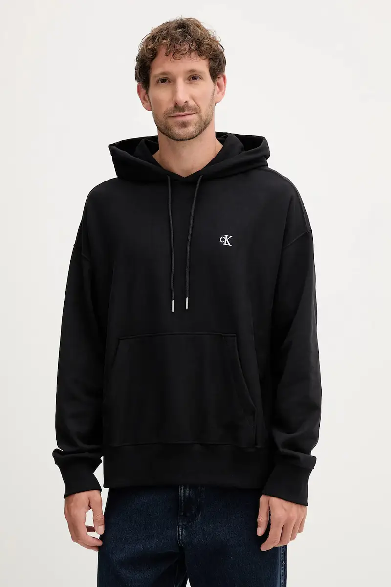 felpa uomo colore nero con cappuccio LV04RC278G