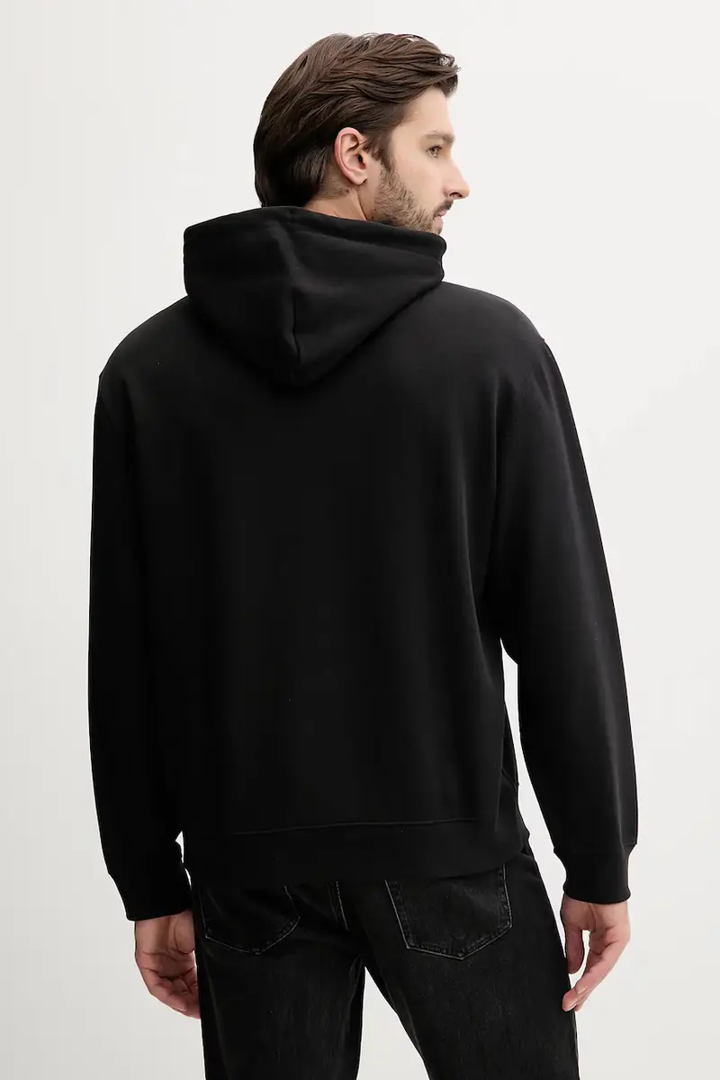 felpa uomo colore nero con cappuccio LV04RC282G miniatura 2