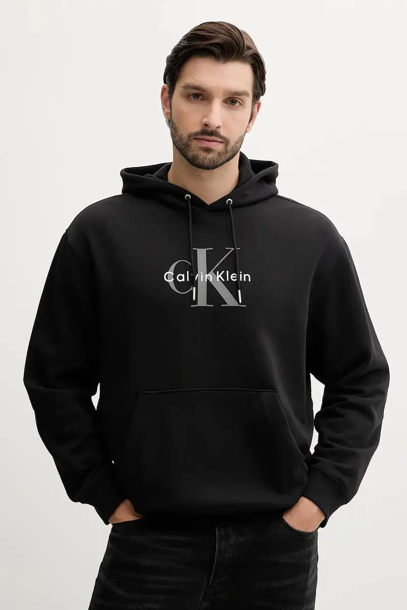 felpa uomo colore nero con cappuccio LV04RC282G