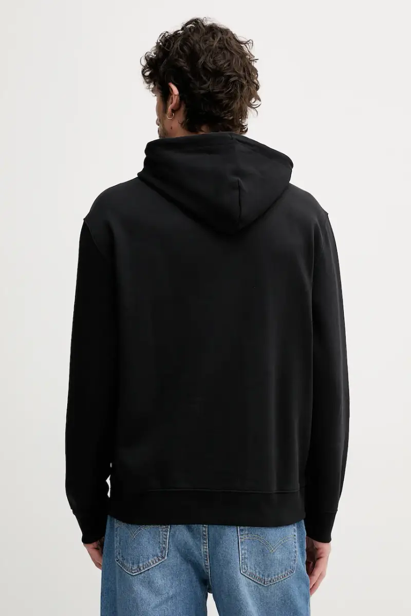 felpa uomo colore nero con cappuccio LV04RC283G miniatura 2