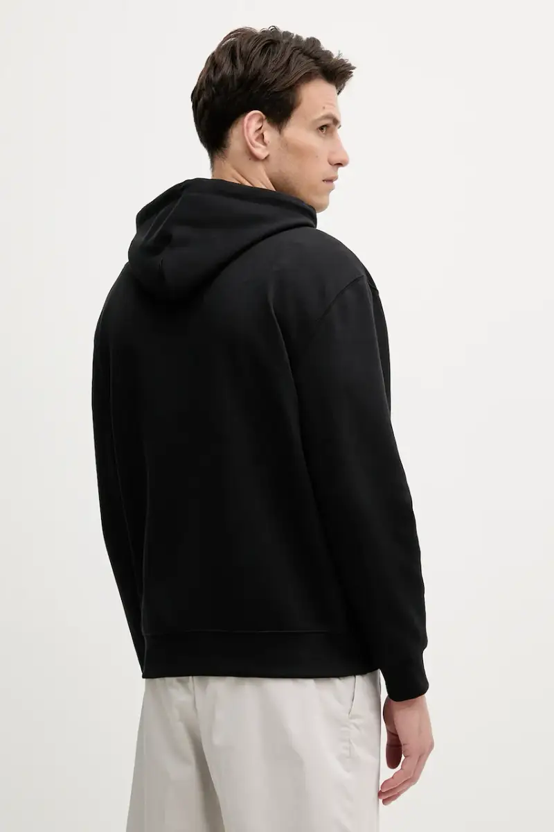 felpa uomo colore nero con cappuccio LV04RC293G miniatura 3