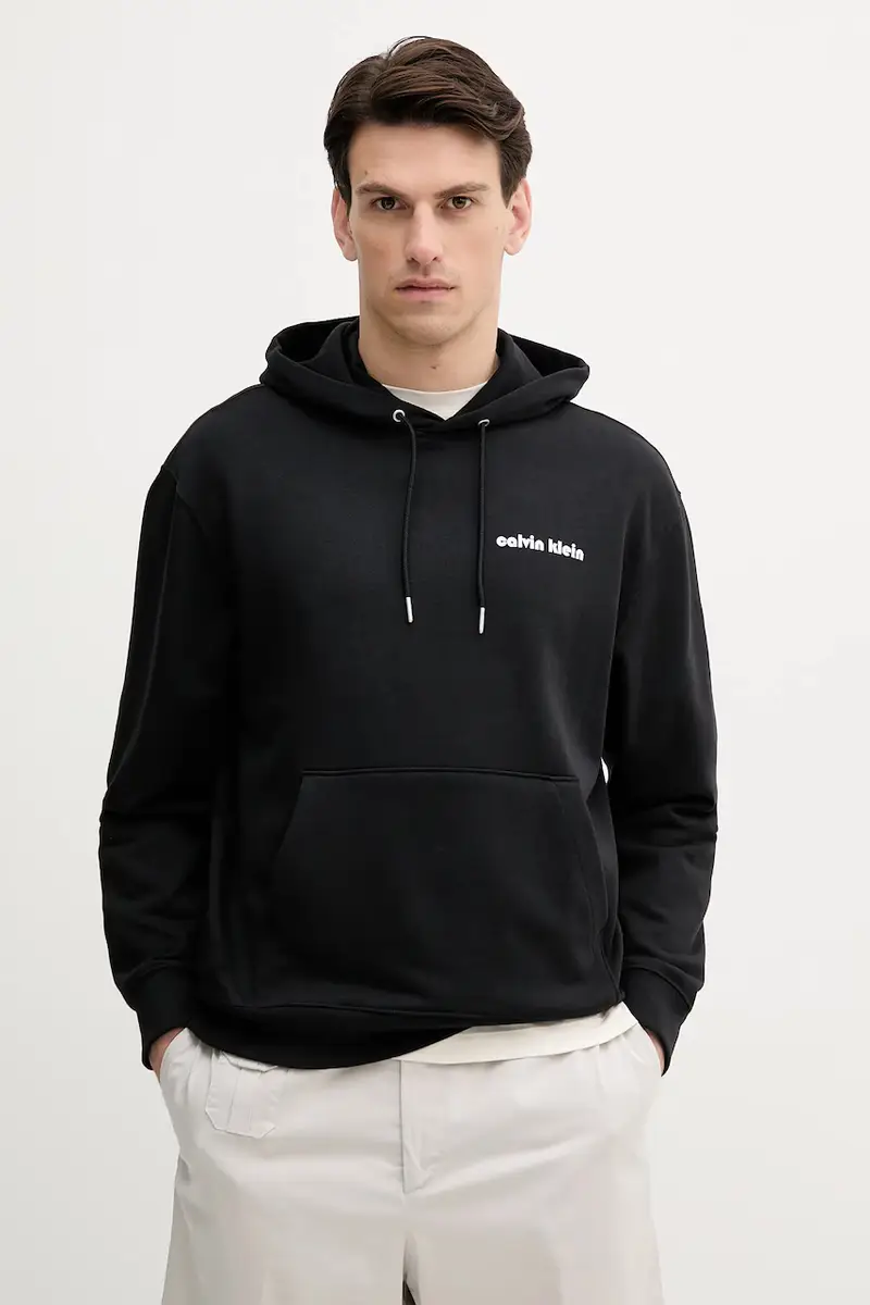 felpa uomo colore nero con cappuccio LV04RC293G