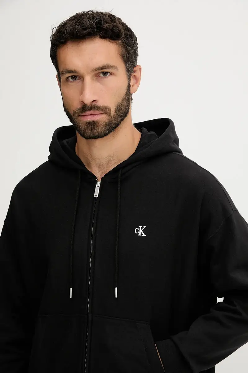 felpa uomo colore nero con cappuccio LV04RD232G miniatura 3