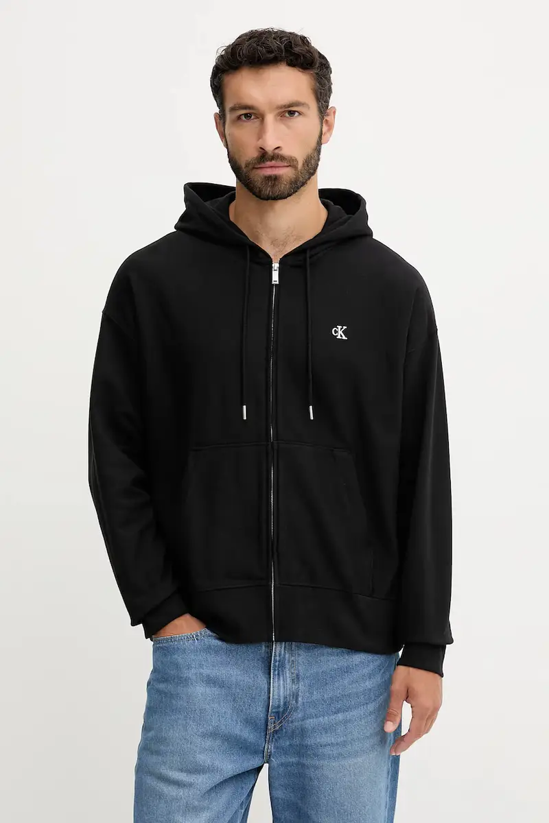 felpa uomo colore nero con cappuccio LV04RD232G