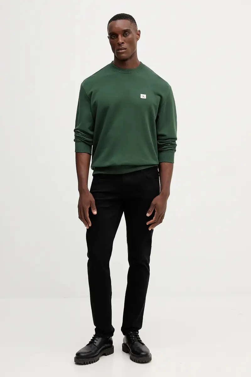 felpa uomo colore nero LV04RC273G Verde miniatura 2