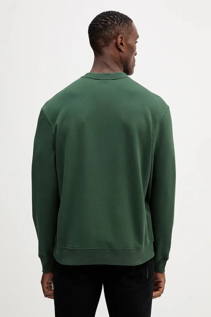 felpa uomo colore nero LV04RC273G Verde miniatura 3