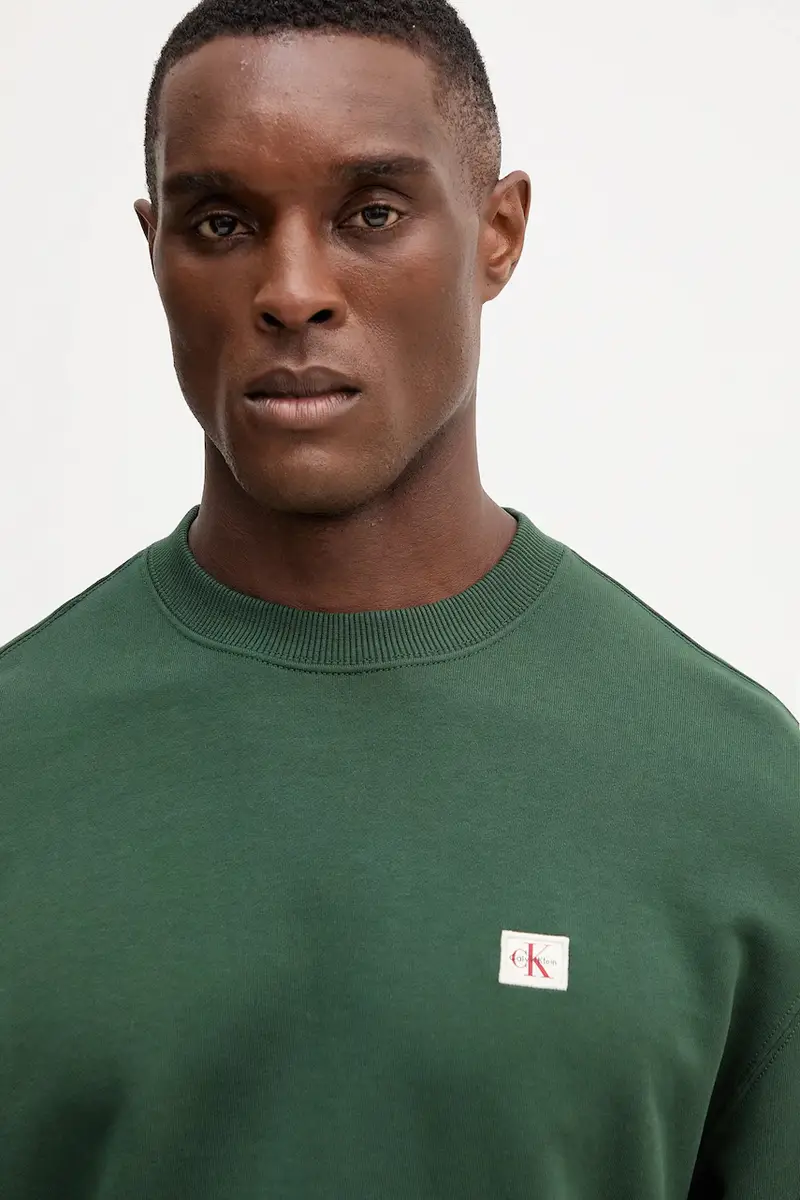 felpa uomo colore nero LV04RC273G Verde miniatura 4