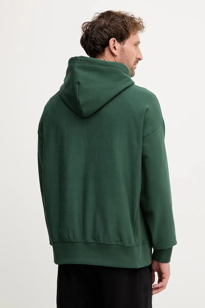 felpa uomo colore verde con cappuccio LV04RC281G miniatura 3