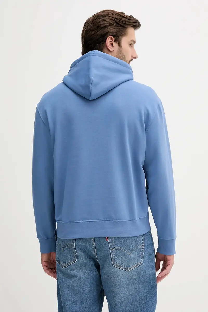 felpa uomo colore violetto con cappuccio LV04RC274G Blu miniatura 3