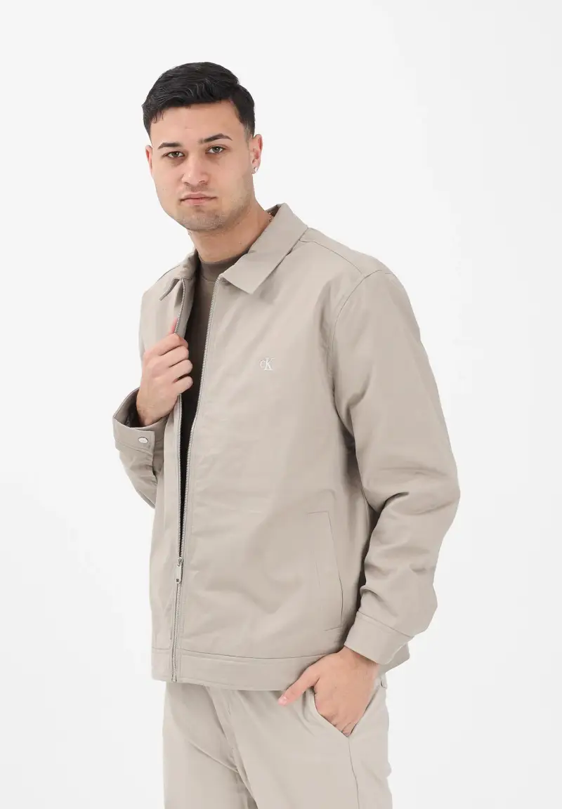 Giacca beige da uomo miniatura 2