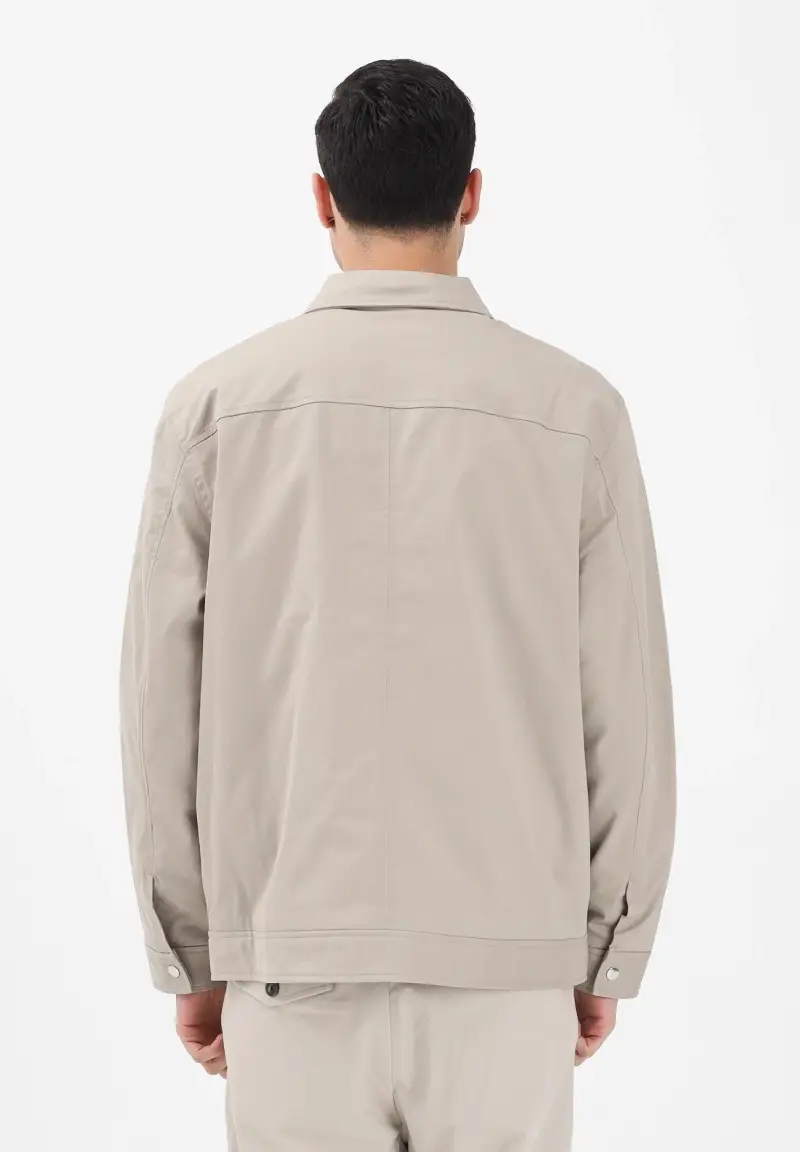 Giacca beige da uomo miniatura 3