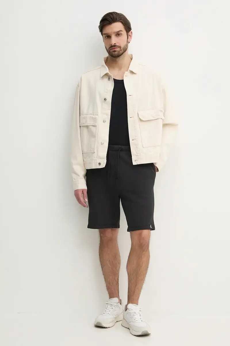 giacca con aggiunta di lino colore beige J30J327212 miniatura 2