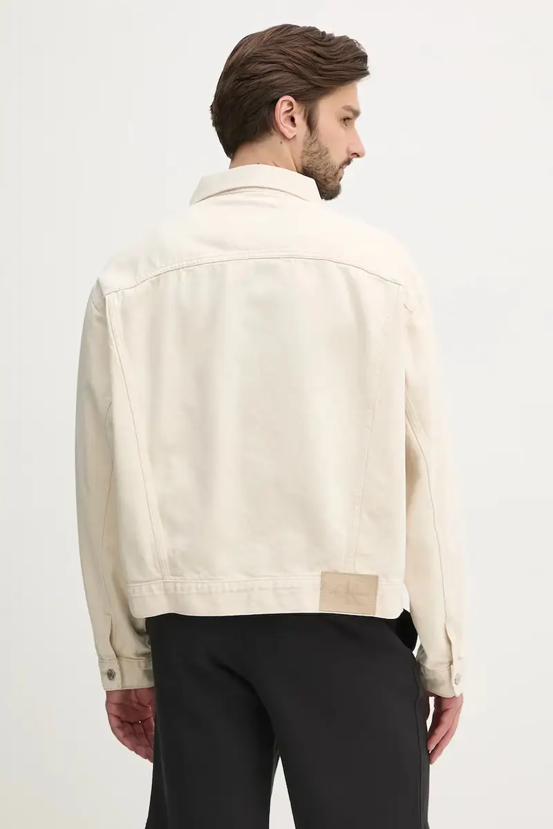 giacca con aggiunta di lino colore beige J30J327212 miniatura 3