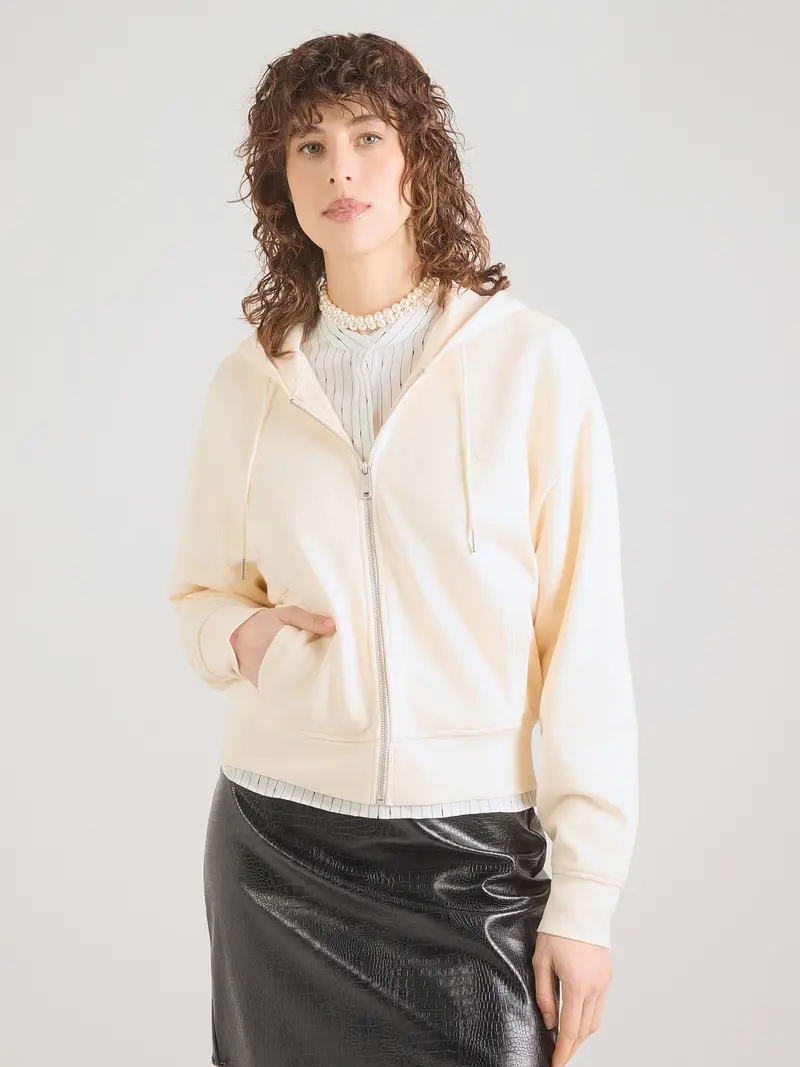 Giacca di felpa bianco miniatura 2