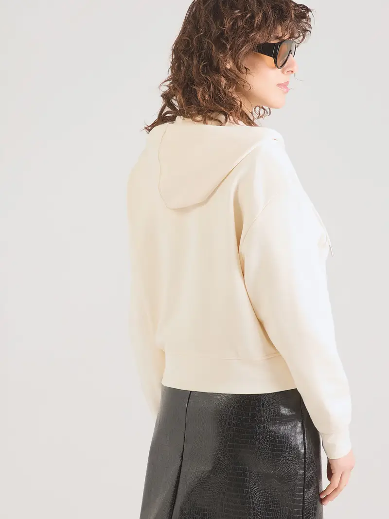 Giacca di felpa bianco miniatura 3