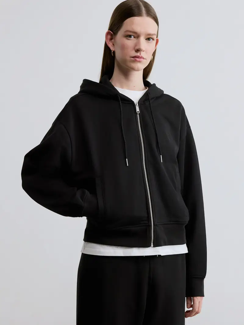 Giacca di felpa nero miniatura 2