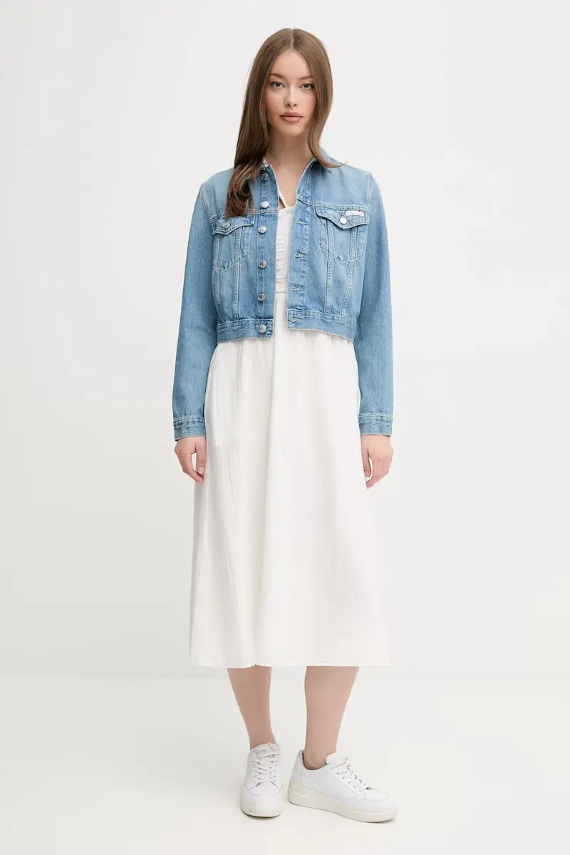 giacca di jeans colore blu J20J225184 miniatura 2