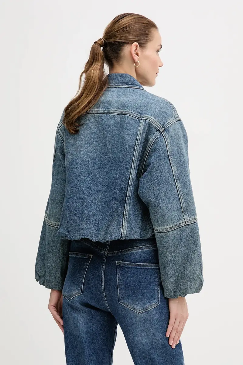 giacca di jeans in cotone colore blu LV047D725G miniatura 3