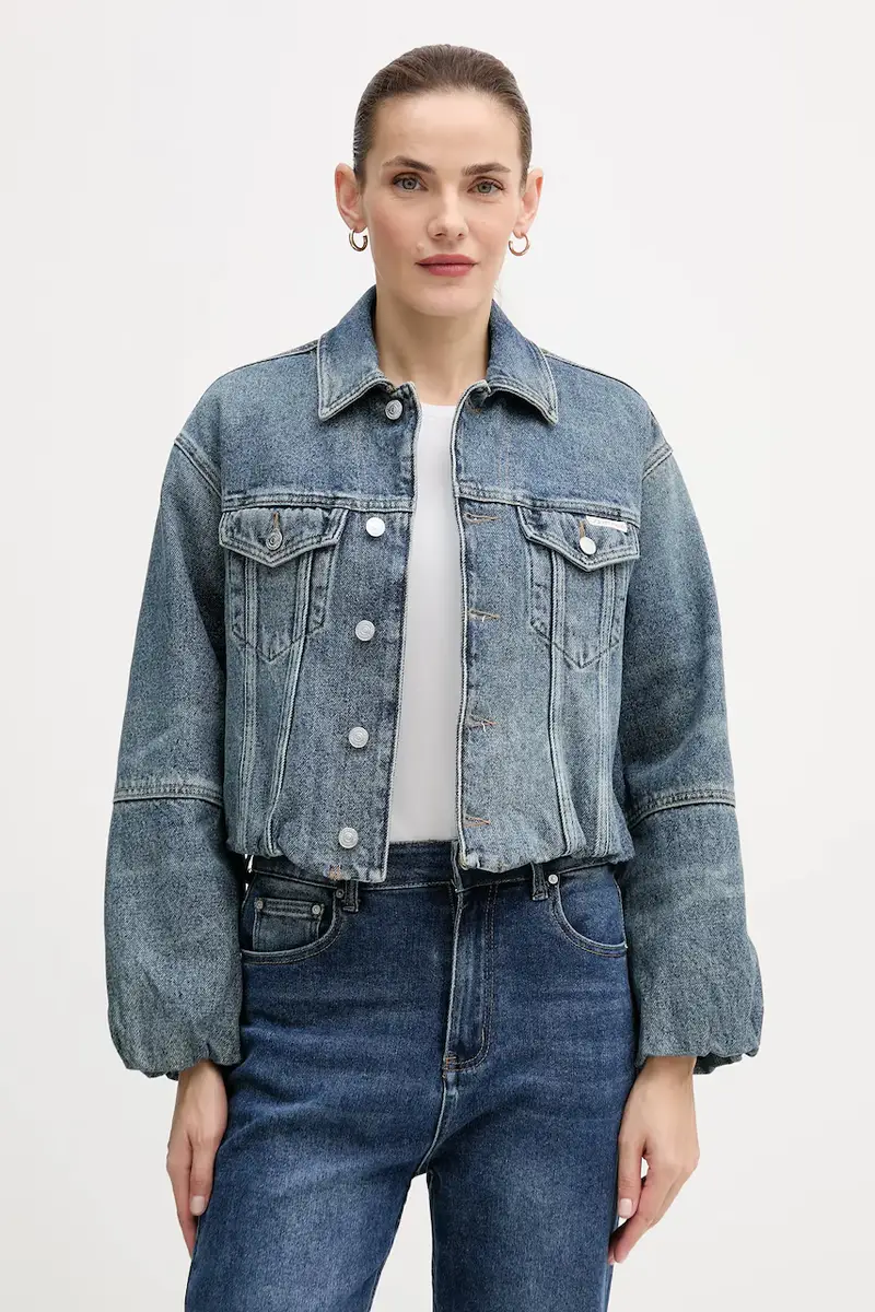 giacca di jeans in cotone colore blu LV047D725G