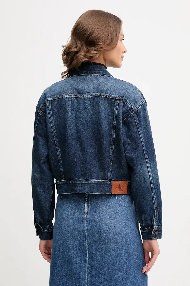 giacca di jeans in cotone colore blu LV047D838G miniatura 3