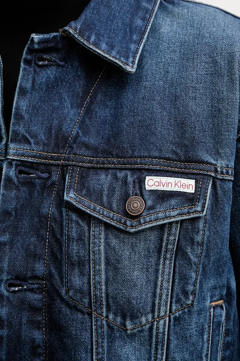 giacca di jeans in cotone colore blu LV047D838G miniatura 5