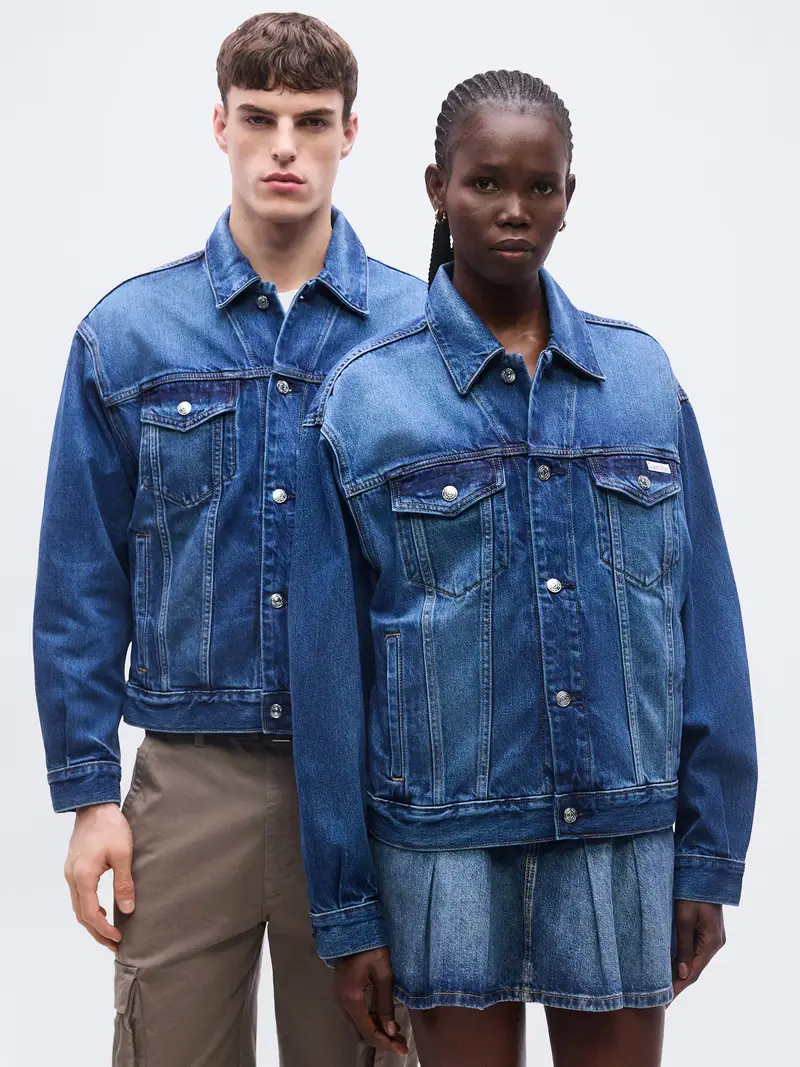 Giacca di mezza stagione 90S HORIZON blu denim miniatura 2