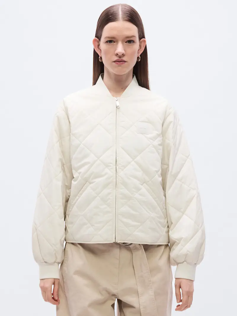 Giacca di mezza stagione bianco naturale miniatura 3