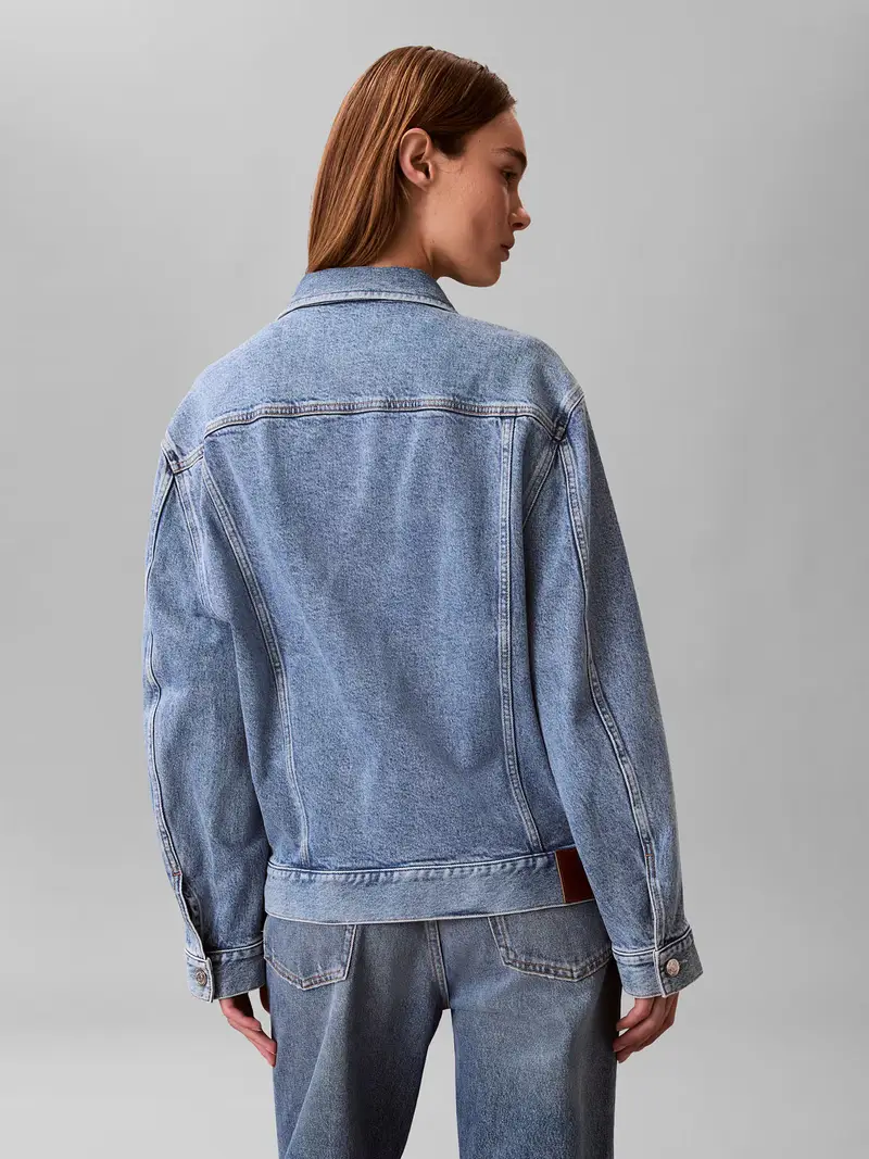 Giacca di mezza stagione blu denim miniatura 3