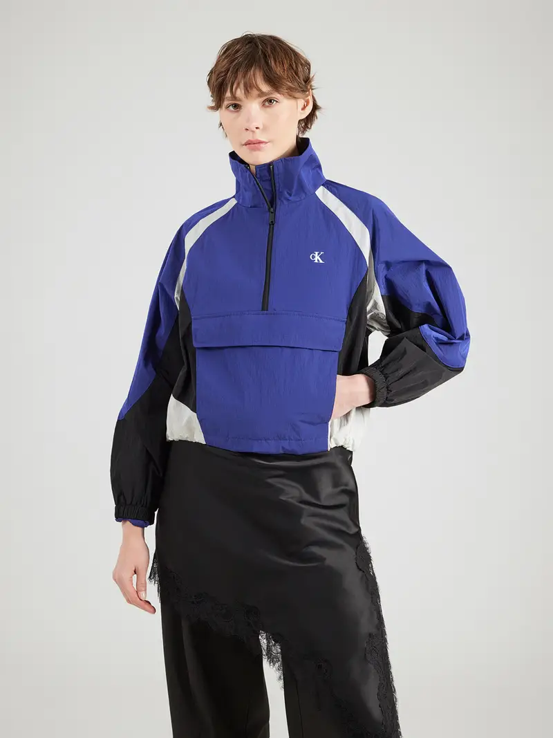 Giacca di mezza stagione grigio chiaro / lilla / nero miniatura 2