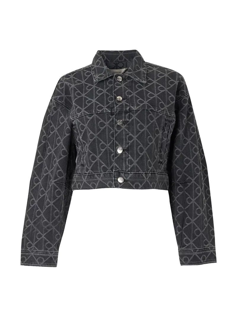 Giacca di mezza stagione nero denim