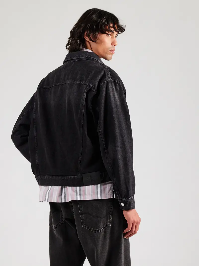 Giacca di mezza stagione nero denim miniatura 3