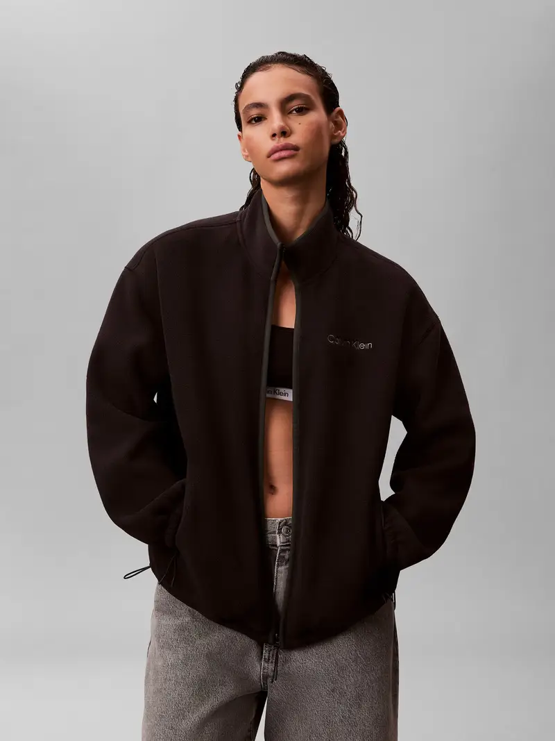 Giacca di pile nero miniatura 3