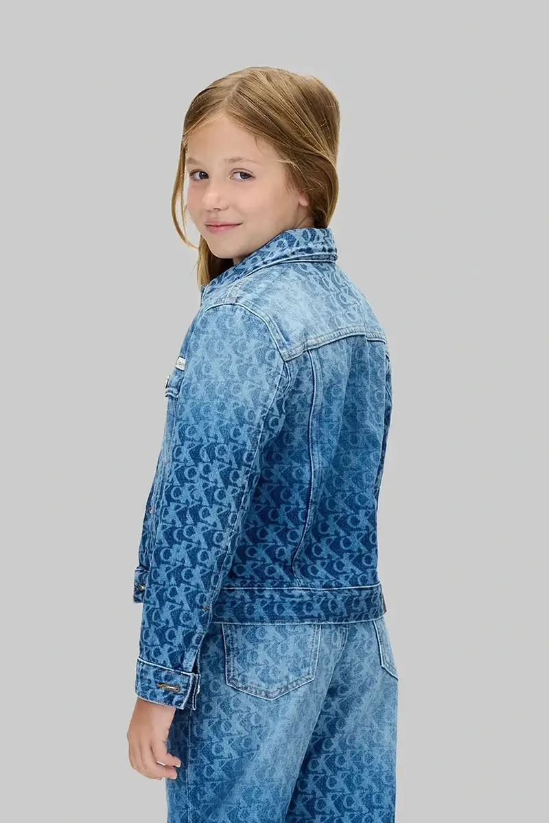 giacca jeans bambino/a colore blu IU0IU00727 miniatura 3