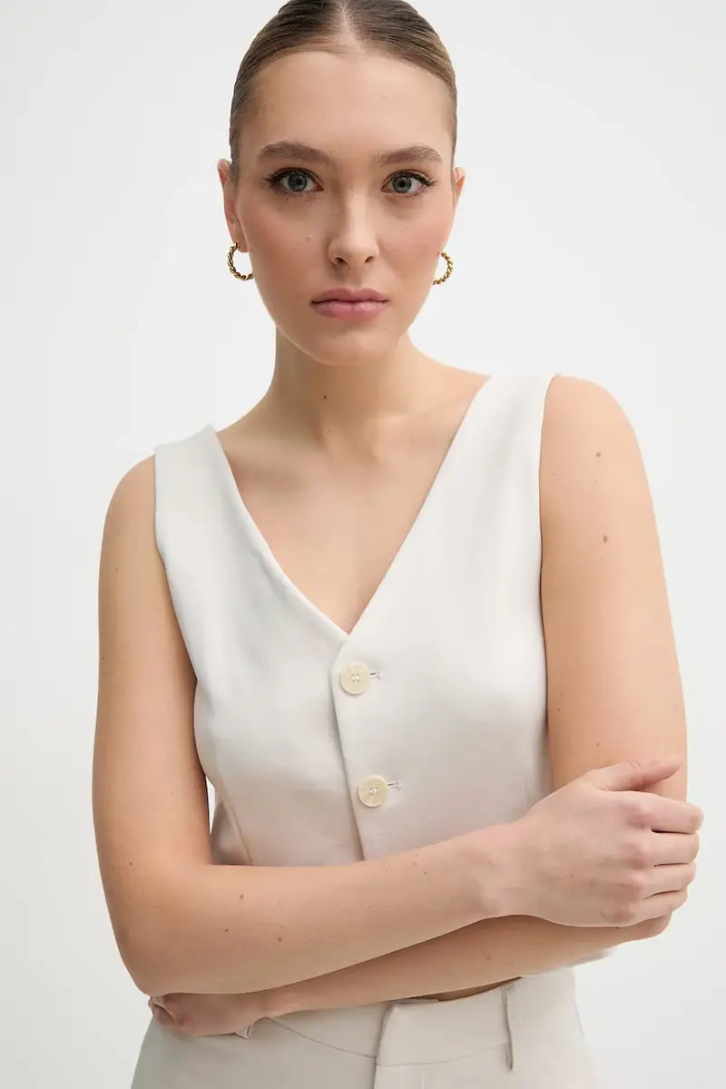 gilet colore beige J20J225321 miniatura 4