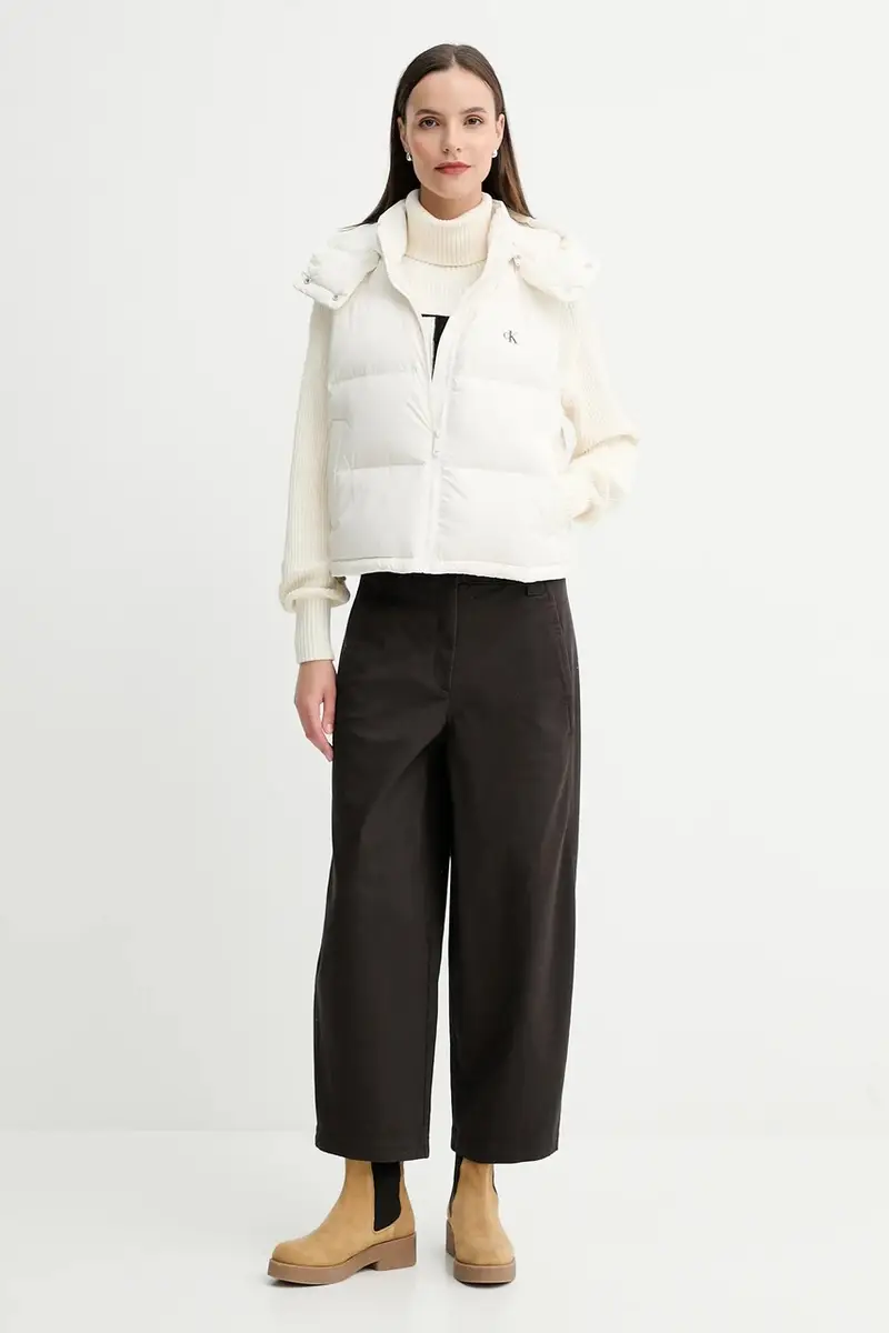 gilet in piuma colore beige LV047D500G miniatura 2