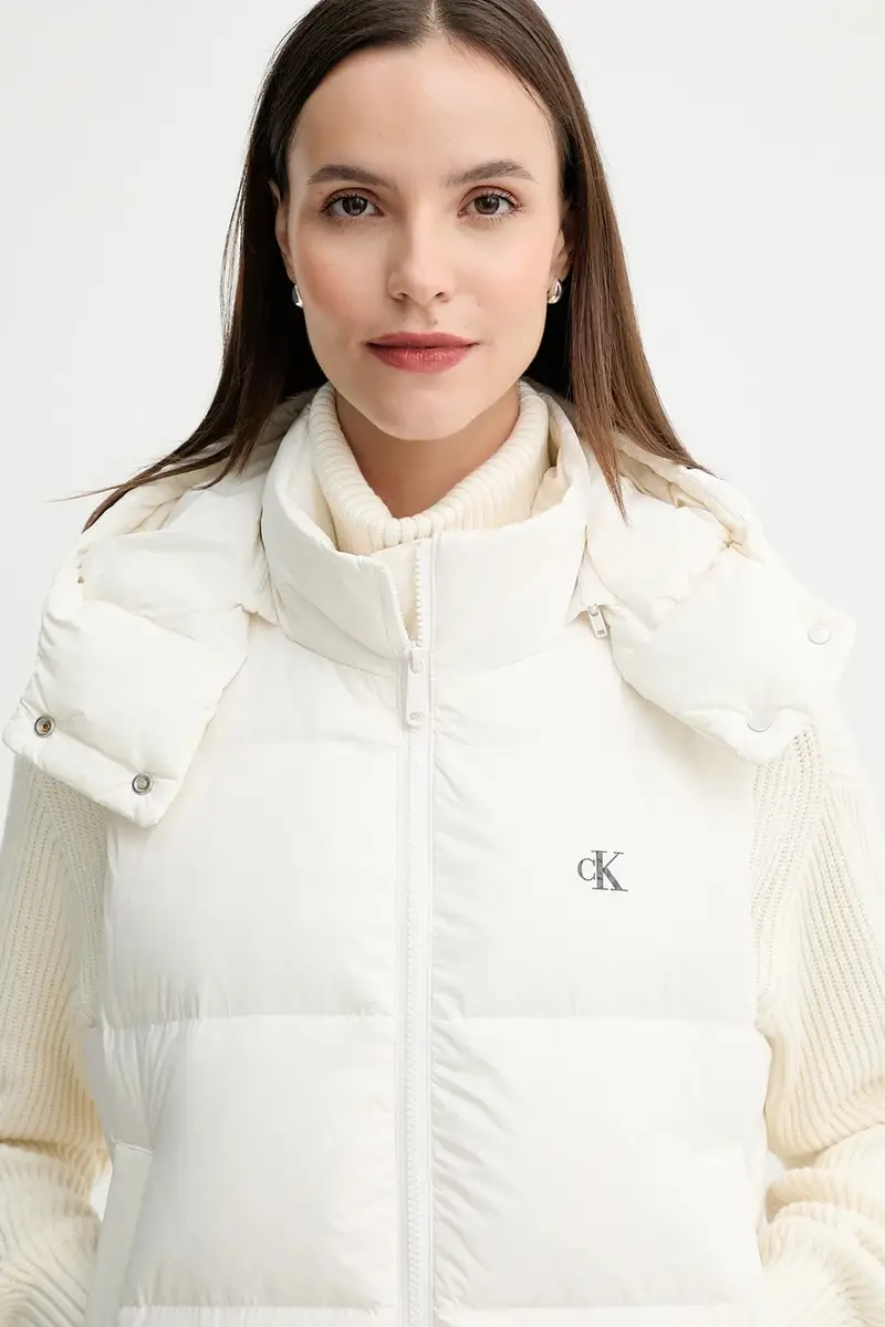 gilet in piuma colore beige LV047D500G miniatura 4