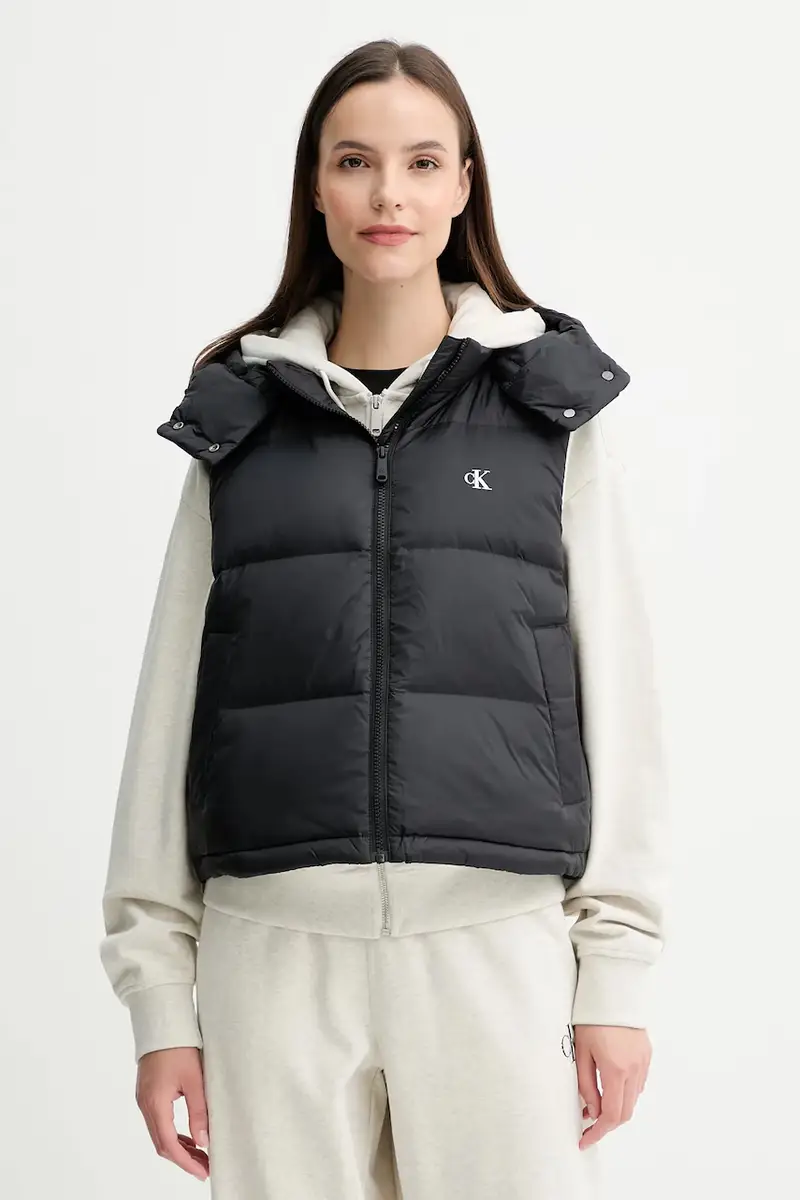 gilet in piuma colore nero LV047D500G