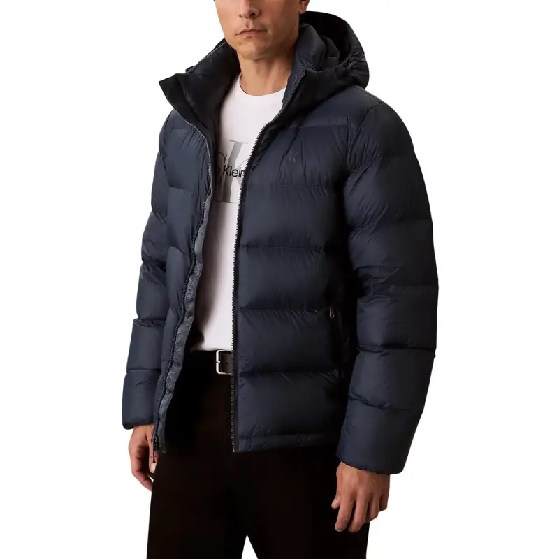 Giubbotto Uomo Calvin Klein Jeans Blu con Cappuccio e Cerniera - blue / S