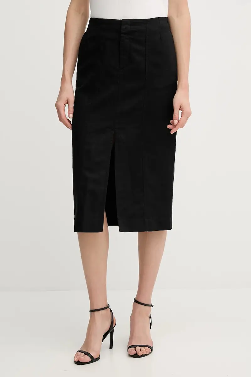 gonna con aggiunta di lino colore nero J20J225327