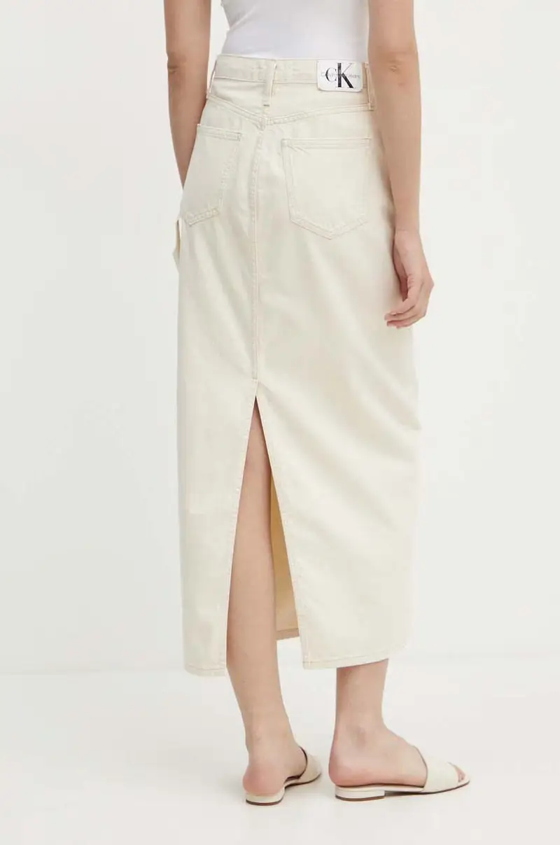 gonna di jeans colore beige J20J223886 miniatura 3