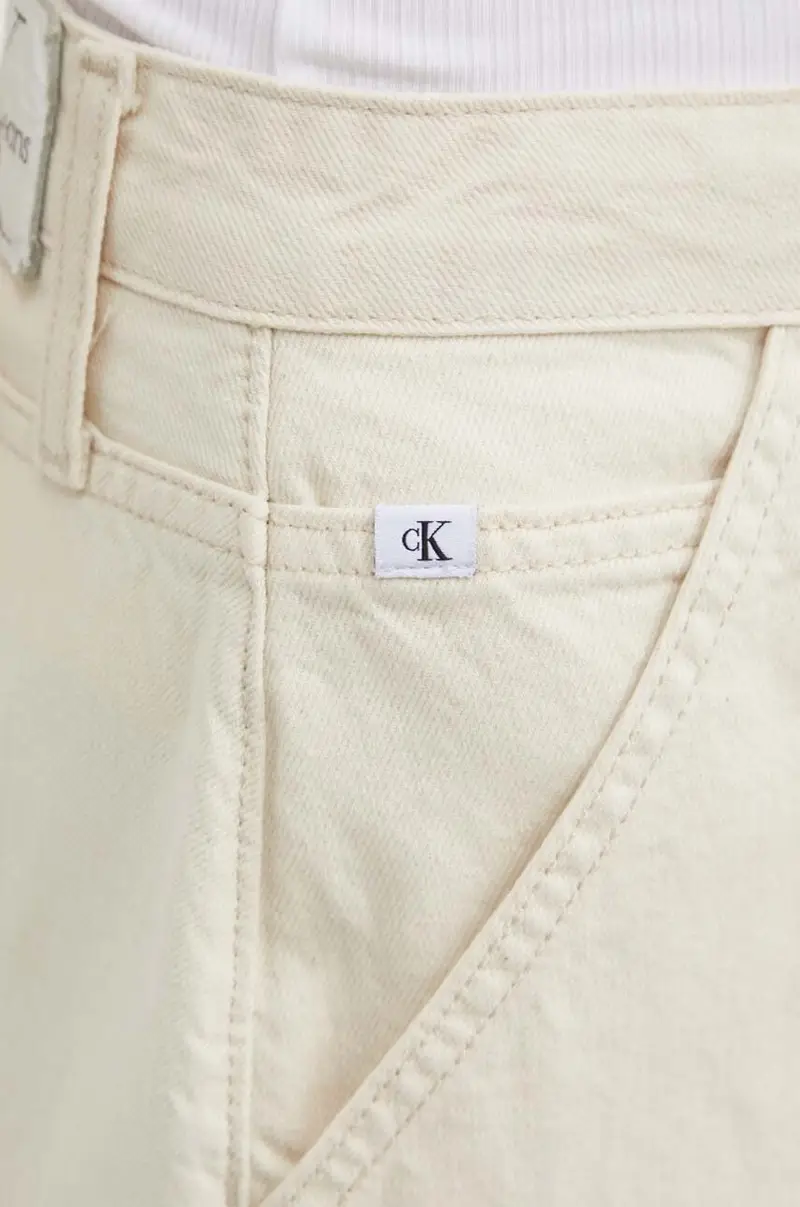 gonna di jeans colore beige J20J223886 miniatura 4