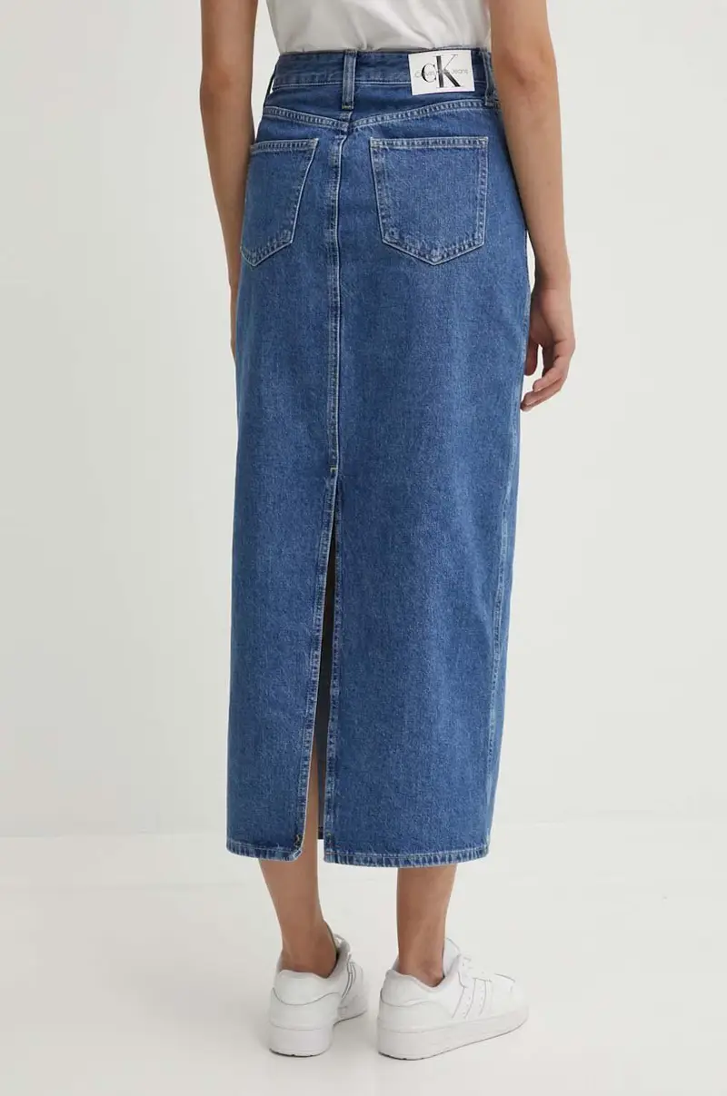 gonna di jeans colore blu J20J223680 miniatura 3