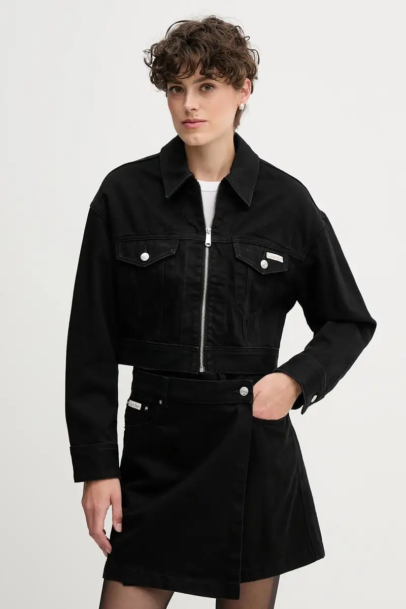 gonna di jeans colore nero LV047D777G miniatura 4